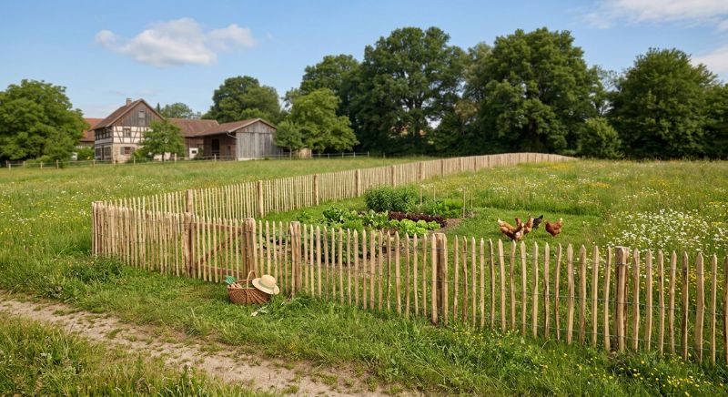 naturbelassene Gartenzäune